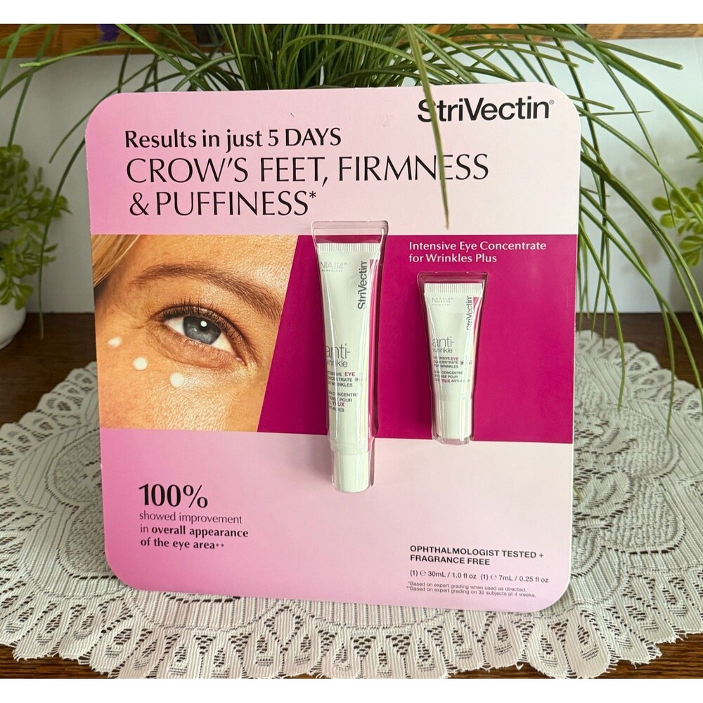 StriVectin Intensive Eye Concentrate for Wrinkles Crows Feet 1 Oz & .25 Oz BN+🎁
